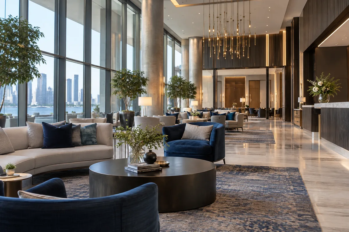 Premium hotel conference lobby