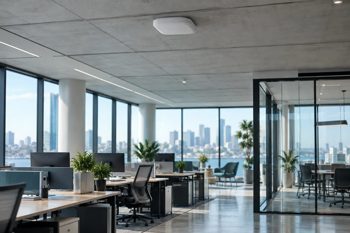 Enterprise Wi-Fi access point in a modern workplace
